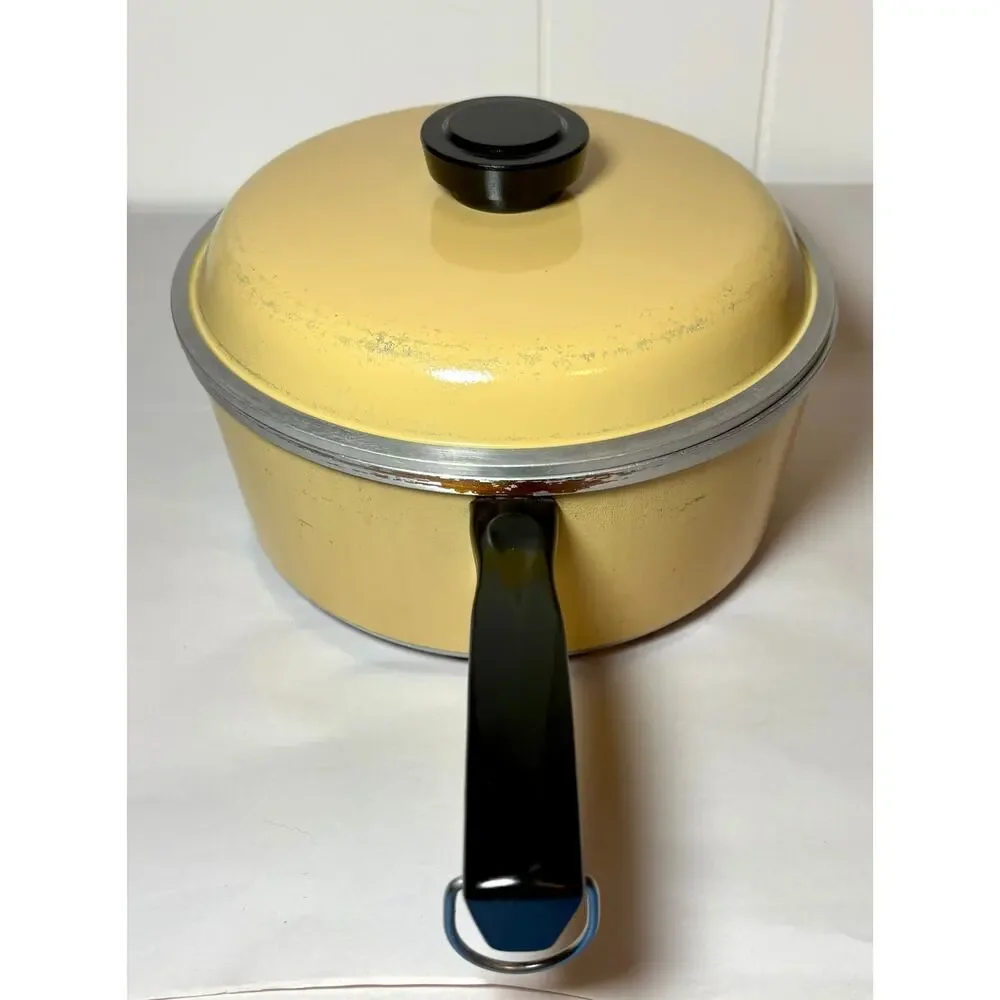 Vintage Aluminum Sears “Club” Harvest Gold 3 QT Pot w/ Lid